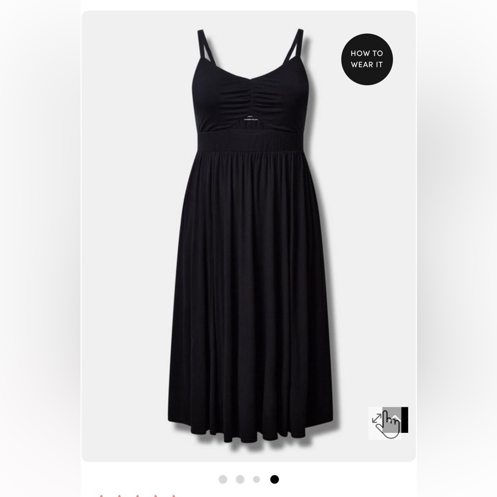 Torrid Brand New NWT size 2 2x 2w Midi Super Soft Cutout Sleeveless Dress